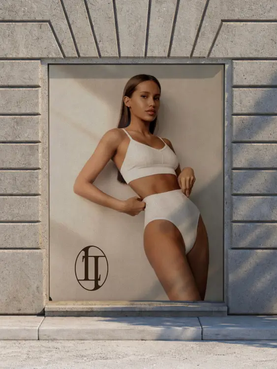 Woman posing in white outfit